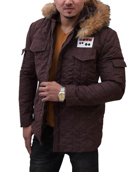 Star Wars Han Solo Hoth Parka Brown Fur Hooded Jacket