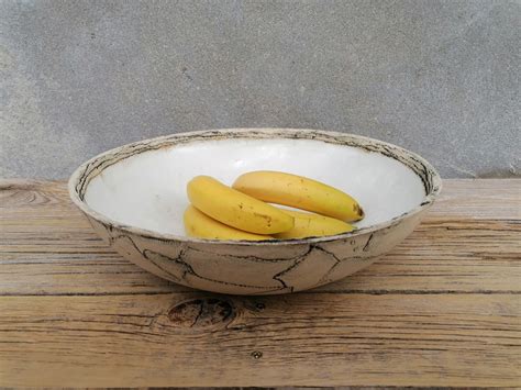 Extra Large White Ceramic Bowl Fruit Bowl - Etsy