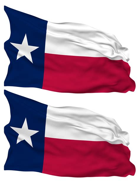 State of Texas Flag Waves Isolated in Plain and Bump Texture, with ...