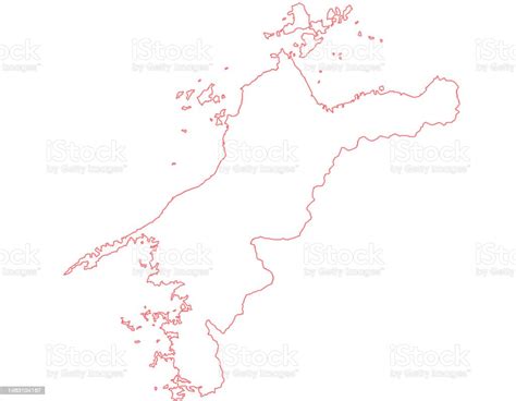 Map Of Ehime Prefecture White Illustration Stock Illustration ...