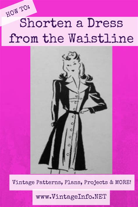 How to Shorten a Dress from the Waistline | How to shorten a dress, Sewing alterations, Waistline