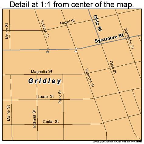 Gridley California Street Map 0631260