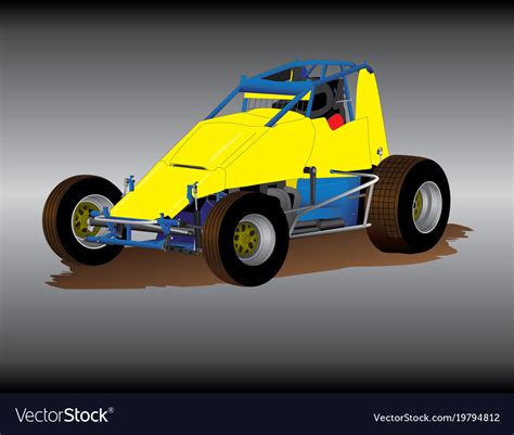 Wingless sprint car Royalty Free Vector Image - VectorStock