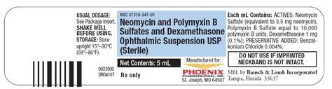 Neomycin Polymyxin B Sulfates And Dexamethasone Information, Side Effects, Warnings and Recalls