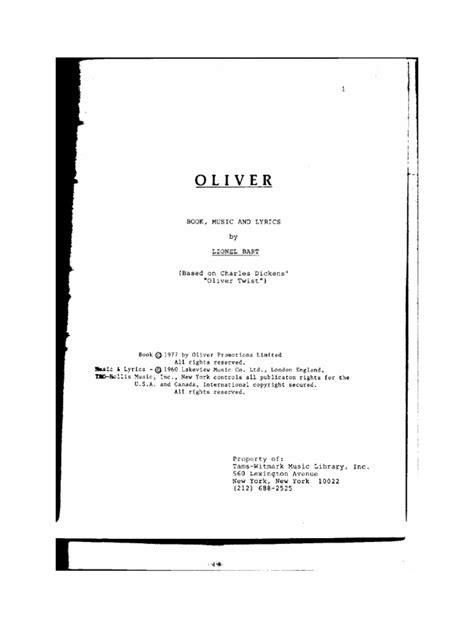 Oliver Script Scanned | PDF