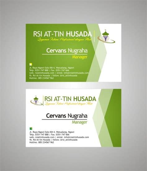 Desain kartu nama RSI AT TIN HUSADA NGAWI