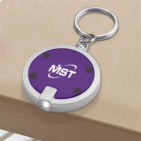 Promotional Logo Round LED Keychains