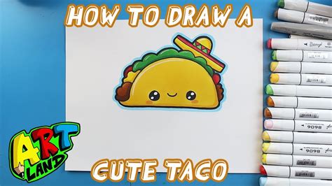 How to Draw a CUTE TACO - YouTube