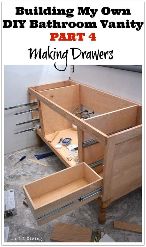 Build a DIY Bathroom Vanity - Part 4 - Making the Drawers