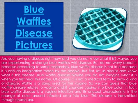 PPT - Blue Waffles Std PowerPoint Presentation, free download - ID:1492951