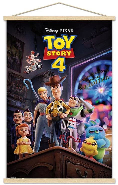 Disney Pixar Toy Story 4 - Store Wall Poster with Wooden Magnetic Frame ...