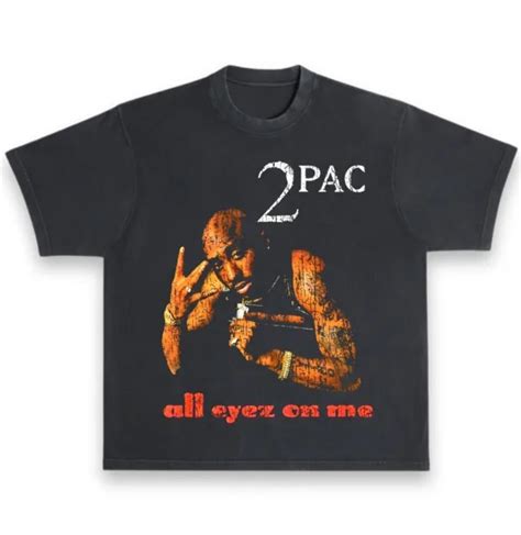 VINTAGE TUPAC SHAKUR 1998 All Eyez On Me T-shirt Big Logo XL Size Tee $160.00 - PicClick