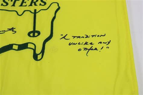 Lot Detail - Jim Nantz Signed Masters Flag w/'Hello Friends/CBS/A Tradition Unlike Any Other ...