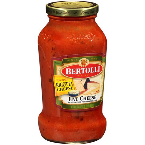 Bertolli Five Cheese with Asiago & Fontina Cheeses Tomato Sauce (24 oz ...