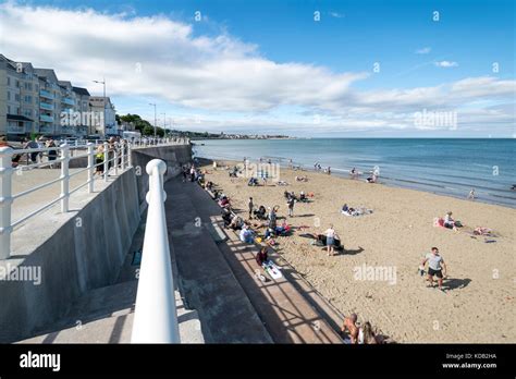 Colwyn Bay promenade in North Wales UK Stock Photo - Alamy