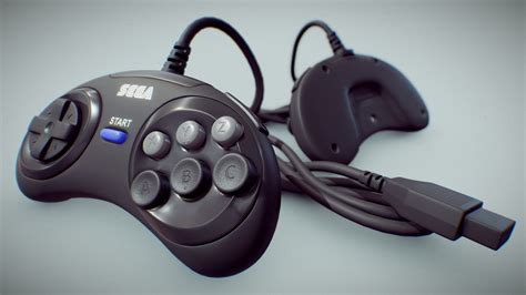 Sega Mega Drive controller - 3D model by Sir Erdees (@sirerdees ...