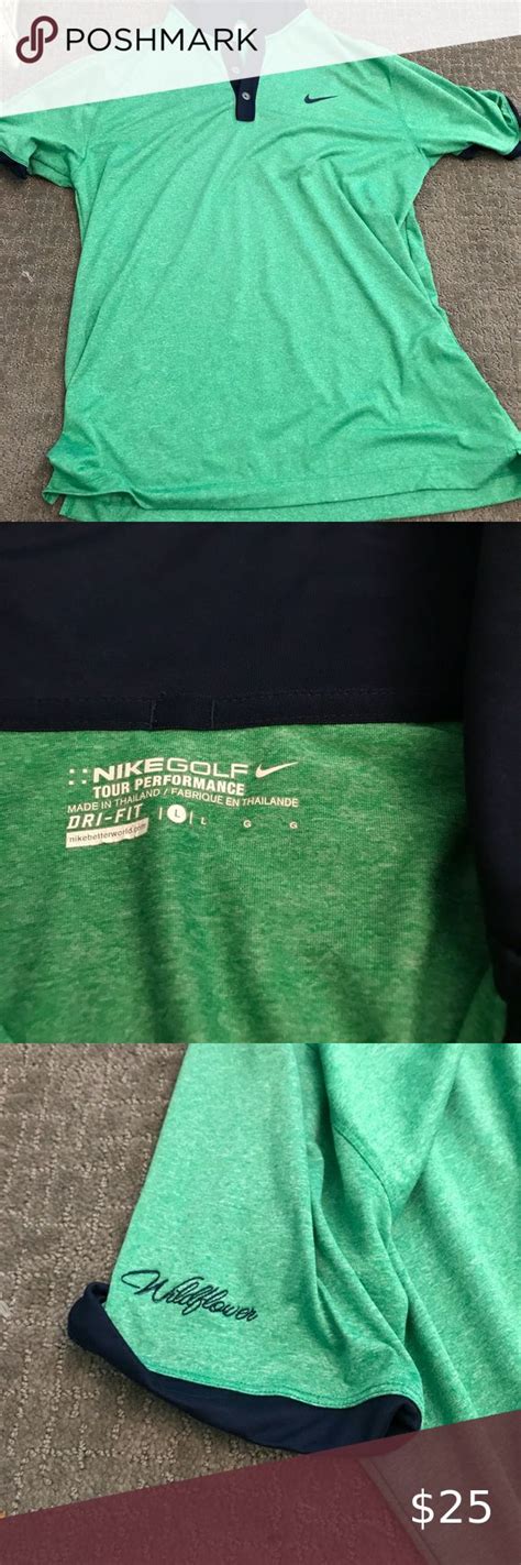 NIKE dri fit green golf shirt | Golf shirts, Nike shirts, Blue nike