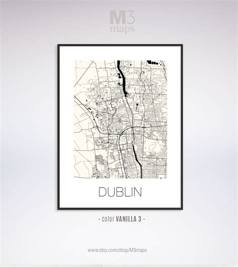 Dublin Ohio Dublin OH Map Dublin Map Dublin Print Dublin | Etsy