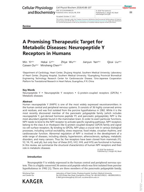 (PDF) A Promising Therapeutic Target for Metabolic Diseases ...