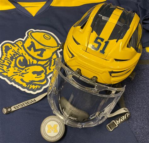 University of Michigan Hockey Game Helmet #51 | SidelineSwap