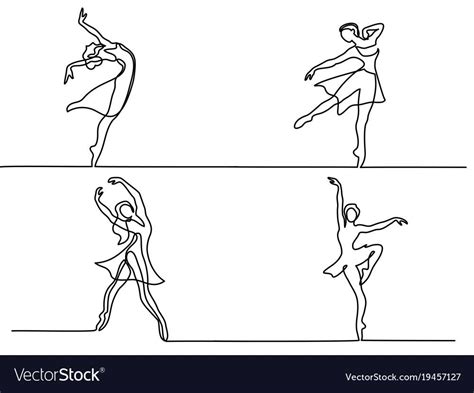 Set ballet dancer ballerina vector image on VectorStock | Tatuajes de ...