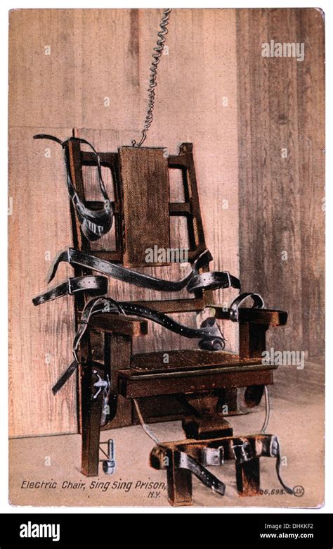 Electric Chair, Sing Sing Prison, New York, USA, Circa 1900 Stock Photo ...