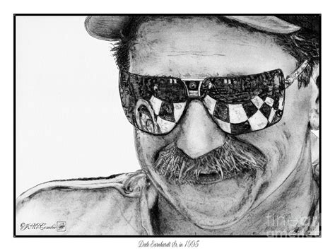 Dale Earnhardt Sr. Authentic Color Drawing - seensociety.com