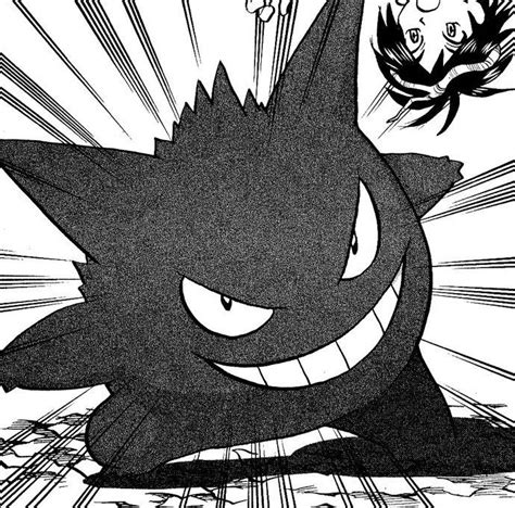 Gengar Manga art | Pokemon manga, Ghost pokemon, Pokemon art