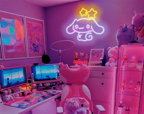 Cute Anime Kitty Bright Neon Light Kawaii Anime Kitty LED Home | Etsy