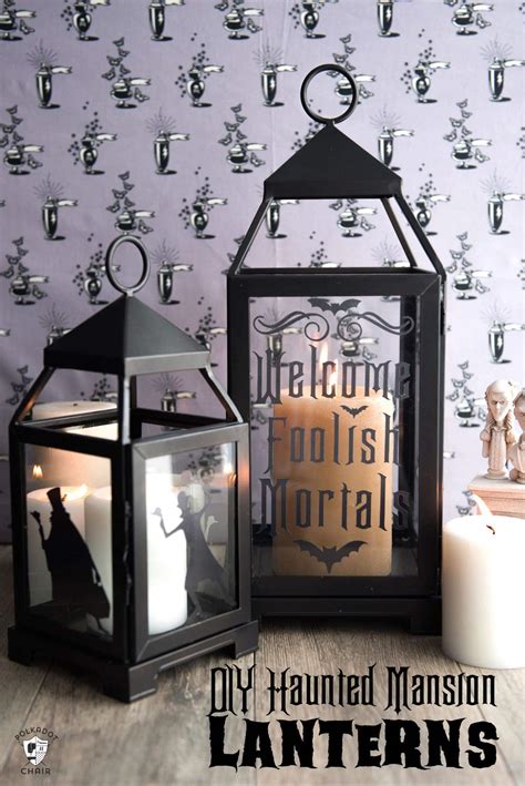 DIY Halloween Decor ideas; Haunted Mansion Inspired Lanterns