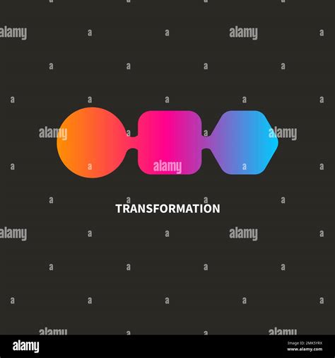 Geometric shapes, transformation. Logo change, transform concept Stock Vector Image & Art - Alamy