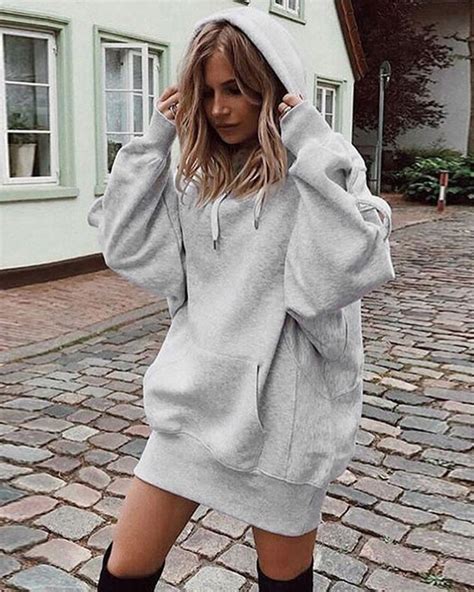 Oversized Long Sleeve Hoodie Sweatshirt #modelagem, #MODA #búzios #turismo #férias #travel # ...