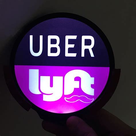 2019 New LED Light Car Sign Logo Glowing Decal Luminous Signs Rideshare ...