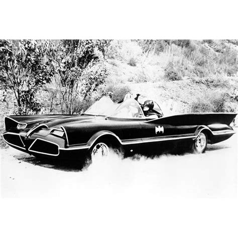 Adam West Batman Full Pose of Classic Batmobile Vintage Car 24x36 ...