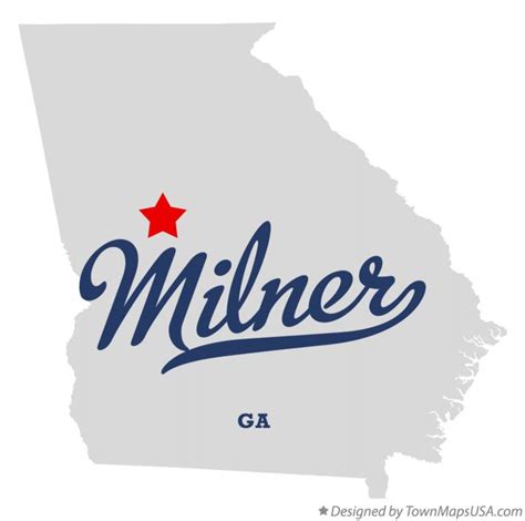 Map of Milner, GA, Georgia