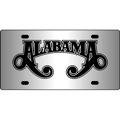 Alabama Band Logo Mirror License Plate