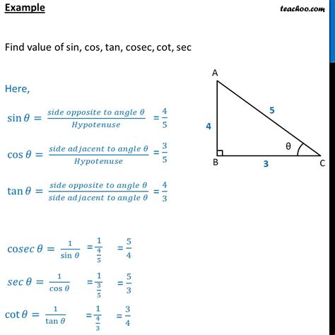 What are sin cos tan? - SOHCAHTOA - With Examples - Teachoo - Finding