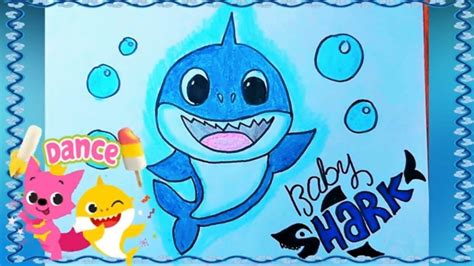 Shark Drawing, Baby Shark Song, Art For Kids, Smurfs, Songs, Development, Drawings, Painting ...