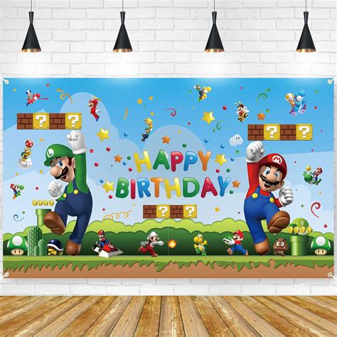 Cartoon Super Mario Backdrop 5x3ft - Mario Bros India | Ubuy