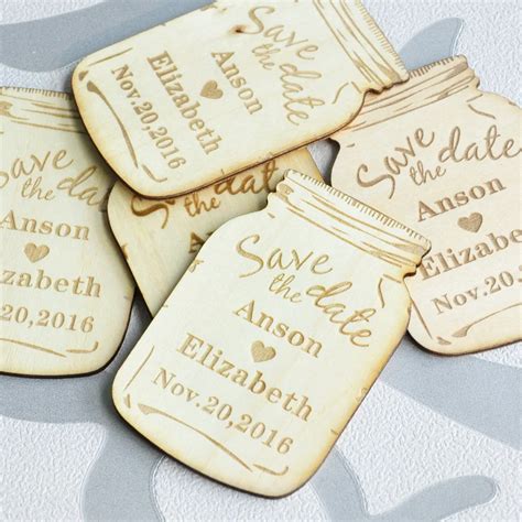 Aliexpress.com : Buy Personalized Save the Date Magnets, Custom Wood ...