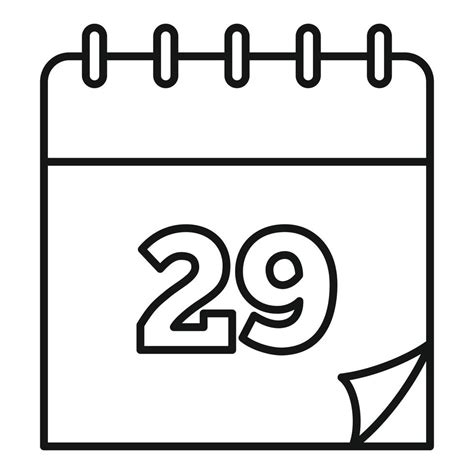 December calendar icon, outline style 14570993 Vector Art at Vecteezy