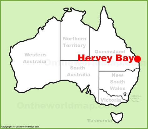 Hervey Bay location on the Australia Map