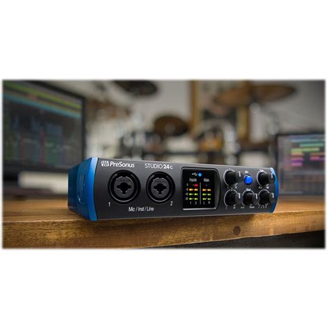 Best Buy: PreSonus USB Audio Interface Black/Blue STUDIO24C