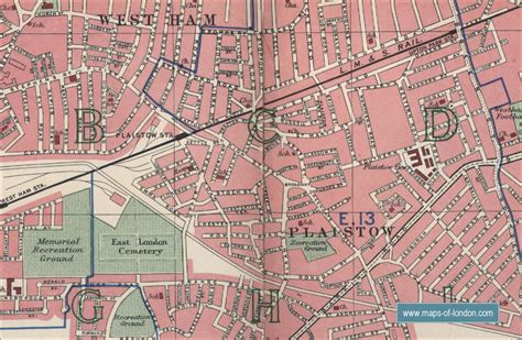 Map of West Ham, London