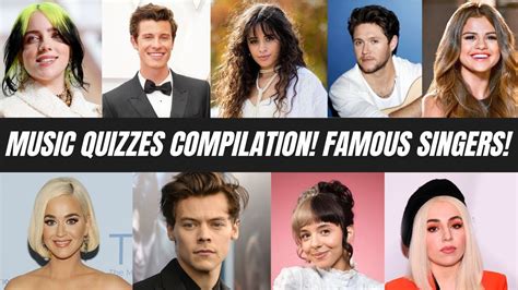 Music Quizzes Compilation! FAMOUS SINGERS! - YouTube