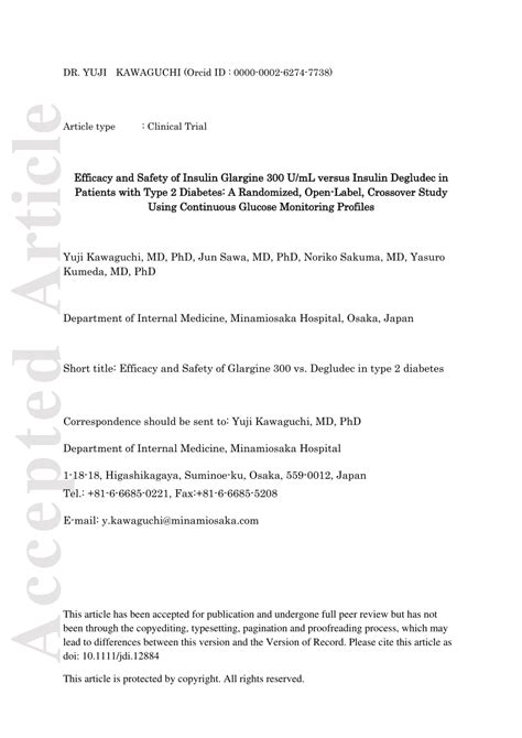 (PDF) Efficacy and Safety of Insulin Glargine 300 U/mL versus Insulin Degludec in Patients with ...