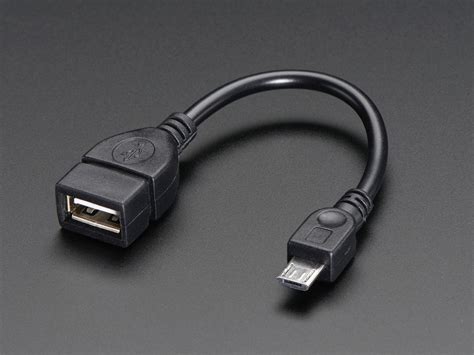 USB OTG Host Cable - MicroB OTG male to A female | Adafruit ADA1099 ...