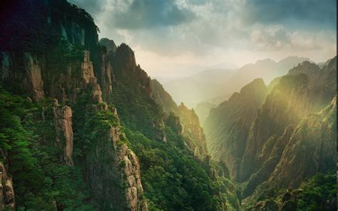 nature, Landscape, Sunrise, Mountain, Mist, Forest, Sun Rays, China ...