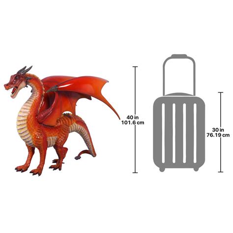 The Red Welsh Dragon Statue Collection: Medium - fam-KY95193 - Design ...