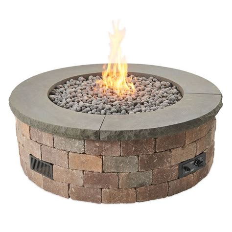 The Outdoor GreatRoom Company BRON52-K Do-It-Yourself Bronson Round Gas Fire Pit Kit, 51.25-Inch